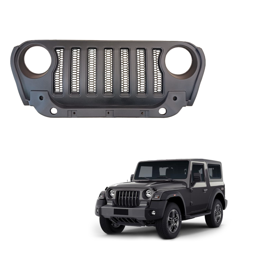 Mahindra New Thar Modified Front Grill - Wrangler Rubicon Style