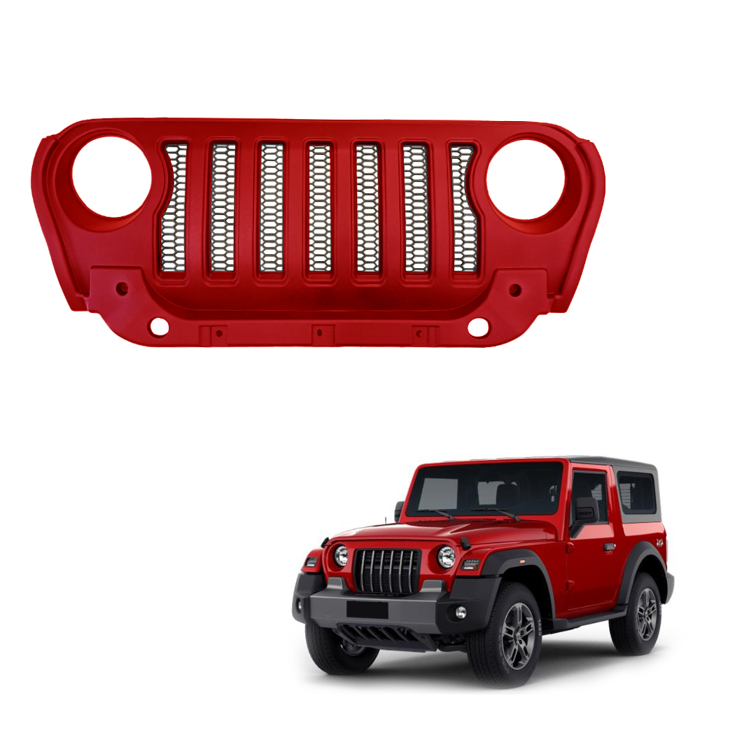 Mahindra New Thar Modified Front Grill - Wrangler Rubicon Style