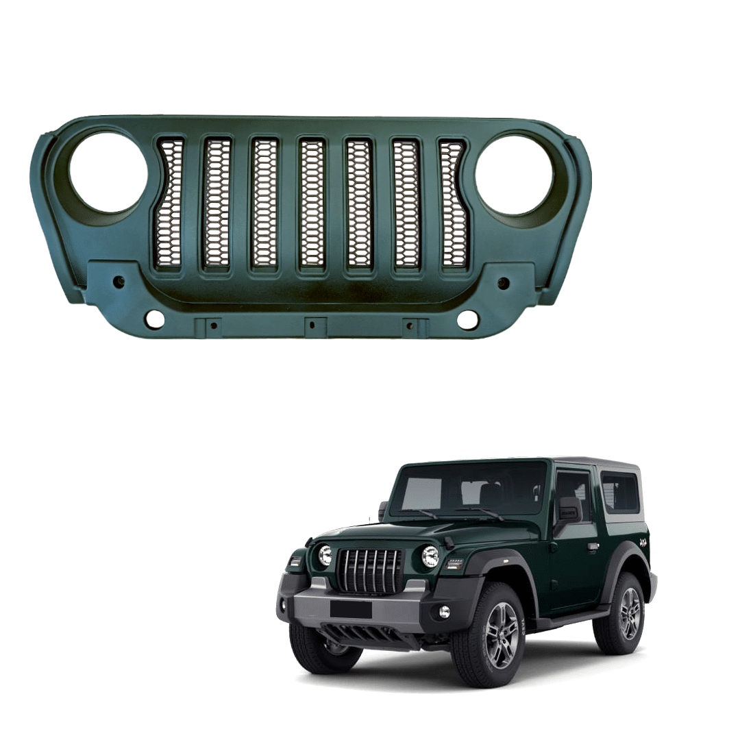 Mahindra New Thar Modified Front Grill - Wrangler Rubicon Style