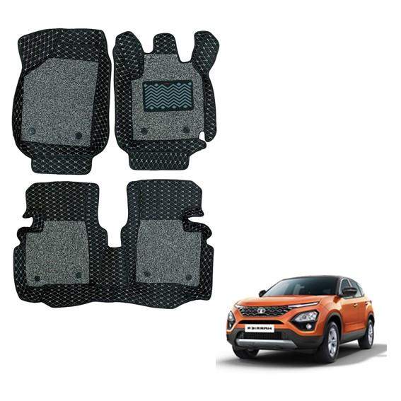 Tata Harrier Luxury 7D Boot Mat - Black/Grey Colour