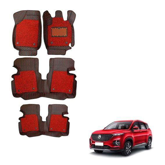 MG Hector Plus Premium Floor Mats - Red Colour