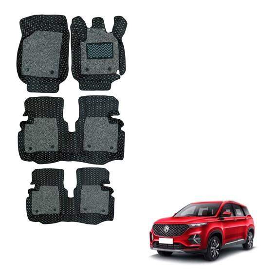 Superior Floor Mats for MG Hector Plus - Black/Grey Colour