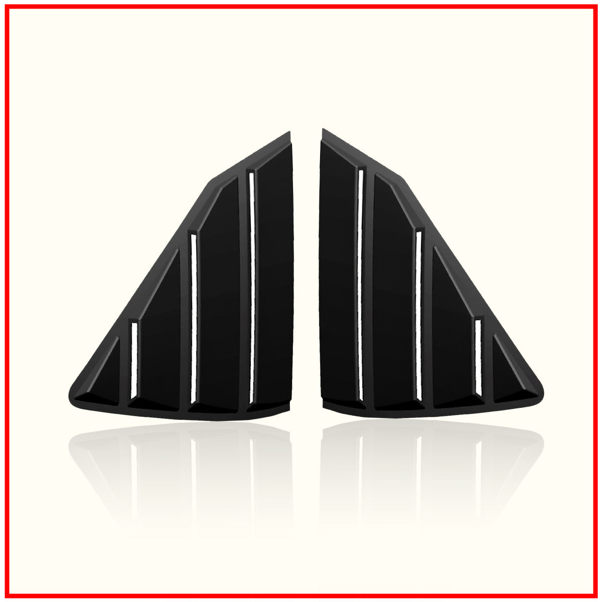 i-20 2020 Rear Window Side Louvers || Glossy Black Finish