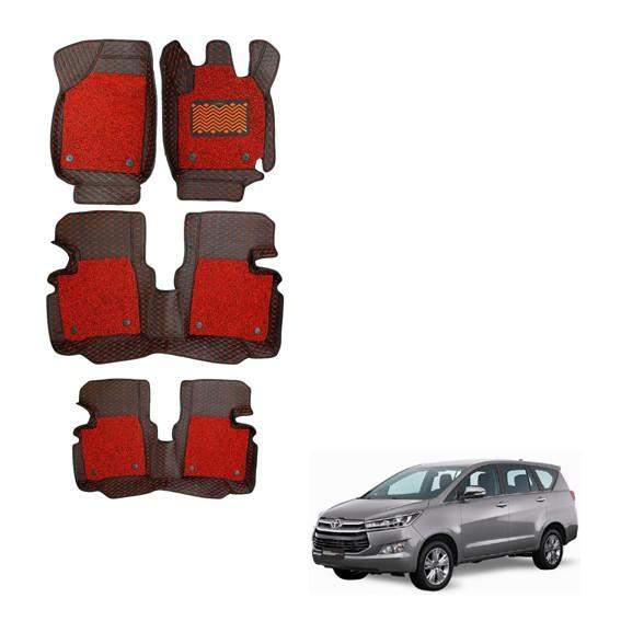 Toyota Innova Crysta (2016) Stylish 7D Mats - Red Colour