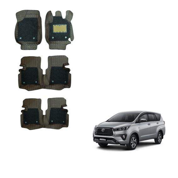 Toyota Innova Crysta (2021) Spacious 7D Boot Mat - Black/Tan Colour