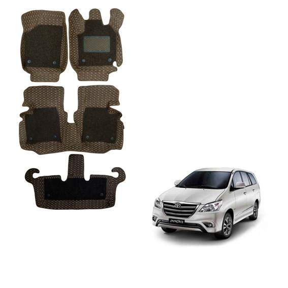 Toyota Innova Luxurious Floor Mats - Brown Colour