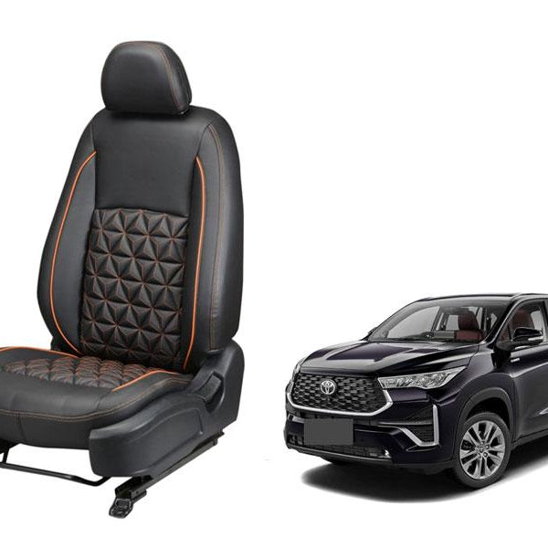 Toyota Innova Hycross Nappa Leather Seat Cover in Diamond-Cut