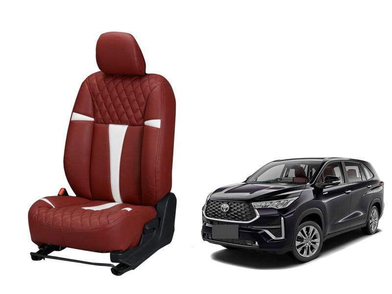 Toyota Innova Hycross Art Leather Seat Cover - Racing Design