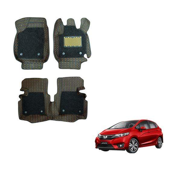 Honda New Jazz Illustrious 7D Mats - Black/Tan Colour