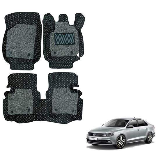 Illustrious Floor Mats for Volkswagen Jetta - Black/Grey Colour