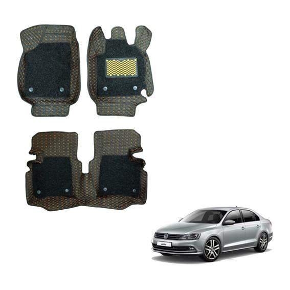 Volkswagen Jetta Spacious 7D Mat Carpet - Silver/Tan Colour