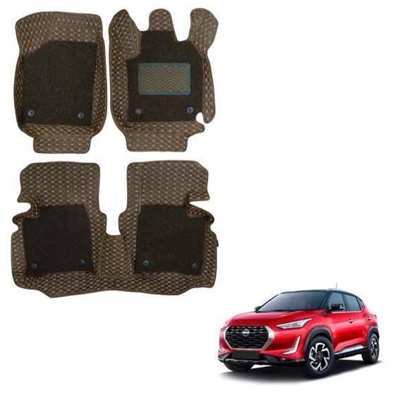 Luxurious Foot Mats for Nissan Magnite - Brown Colour