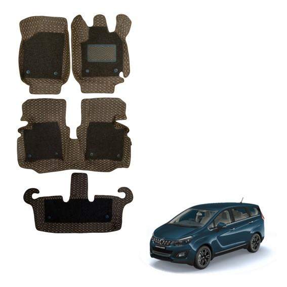 Mahindra Marazzo Spacious 7D Foot Mats - Brown Colour