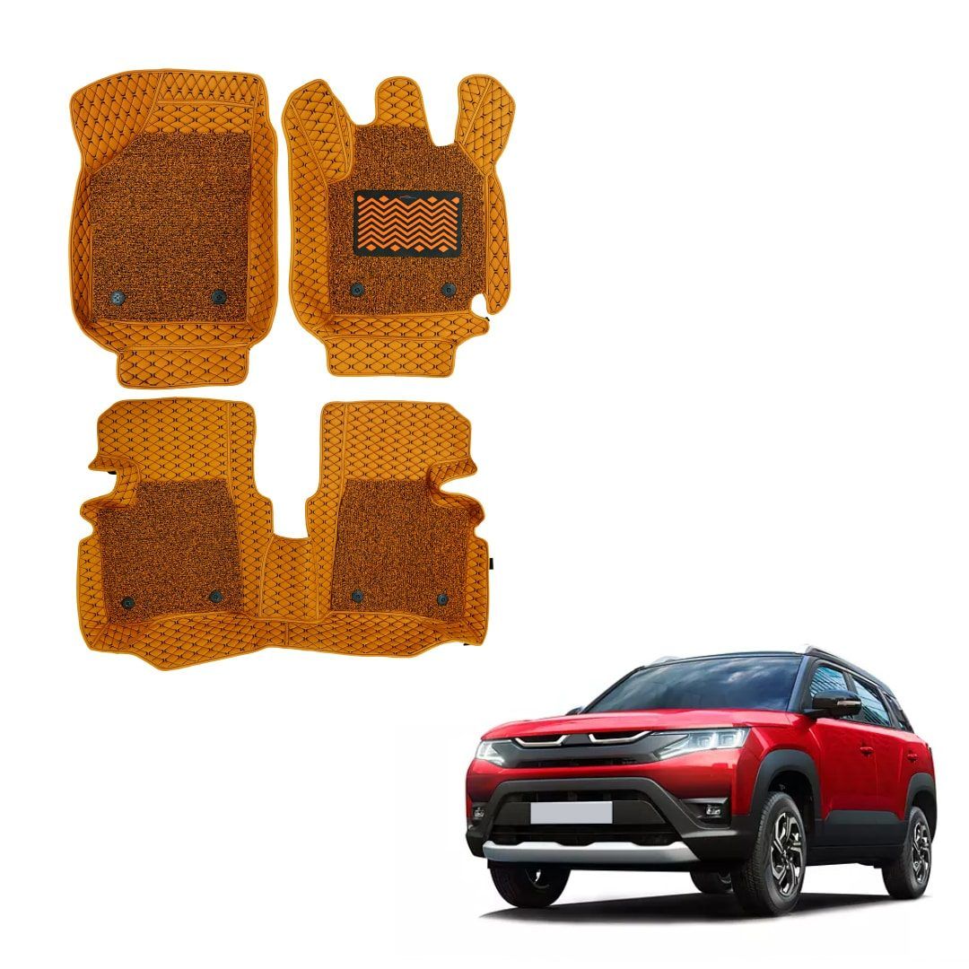 Maruti Suzuki Brezza (2022) Luxury Floor Mats - Tan Colour