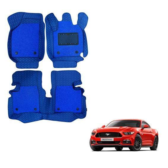 Ford Mustang Illustrious 7D Foot Mats - Blue Colour