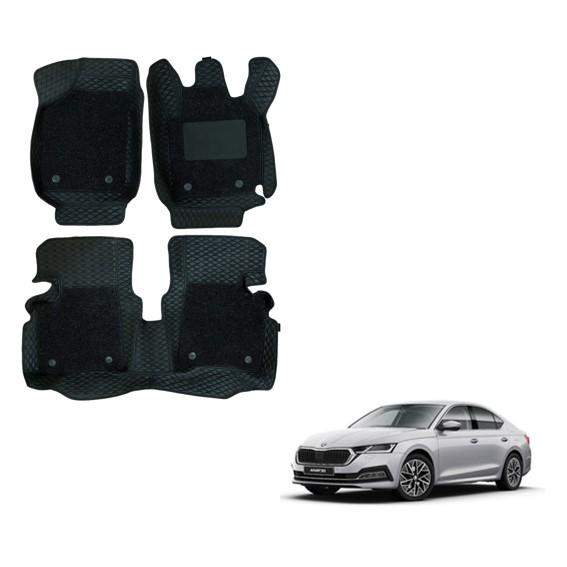 Luxury Foot Mats for Skoda New Octavia - Black Colour