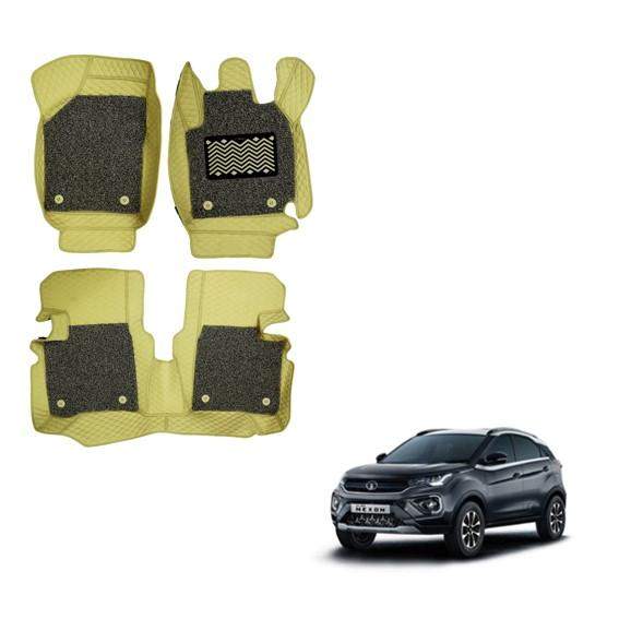 Tata Nexon Deluxe 7D Mat Carpet - Beige Colour