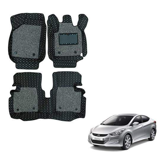 Hyundai Elantra Luxury Floor Mats - Black/Grey Colour