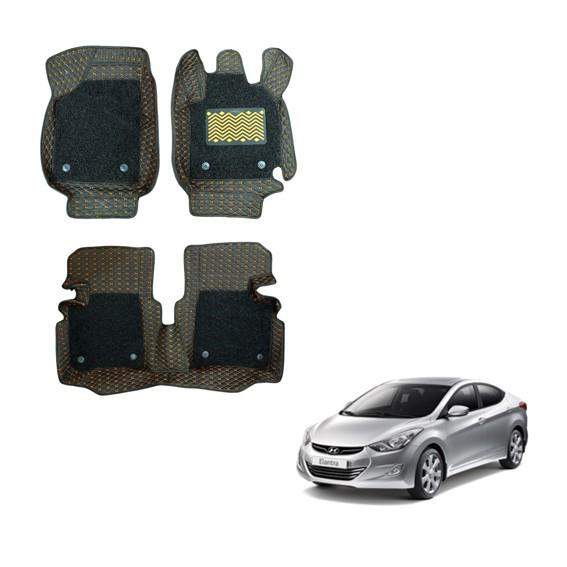 Hyundai Elantra Superior 7D Mats - Silver/Tan Colour