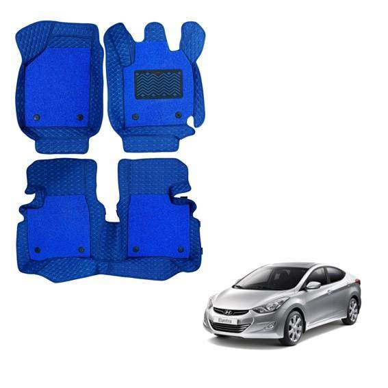 Hyundai Elantra All-Weather 7D Foot Mats - Blue Colour