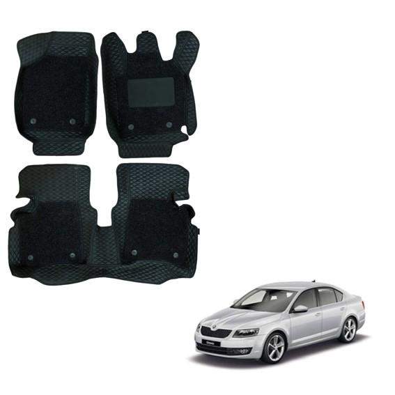 Deluxe Foot Mats for Skoda Octavia - Black Colour