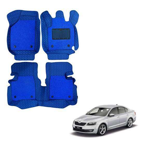 Skoda Octavia Waterproof 7D Foot Mats - Blue Colour