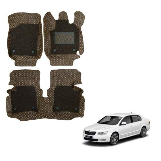 Luxury Mat Carpet for Skoda Superb - Brown Colour