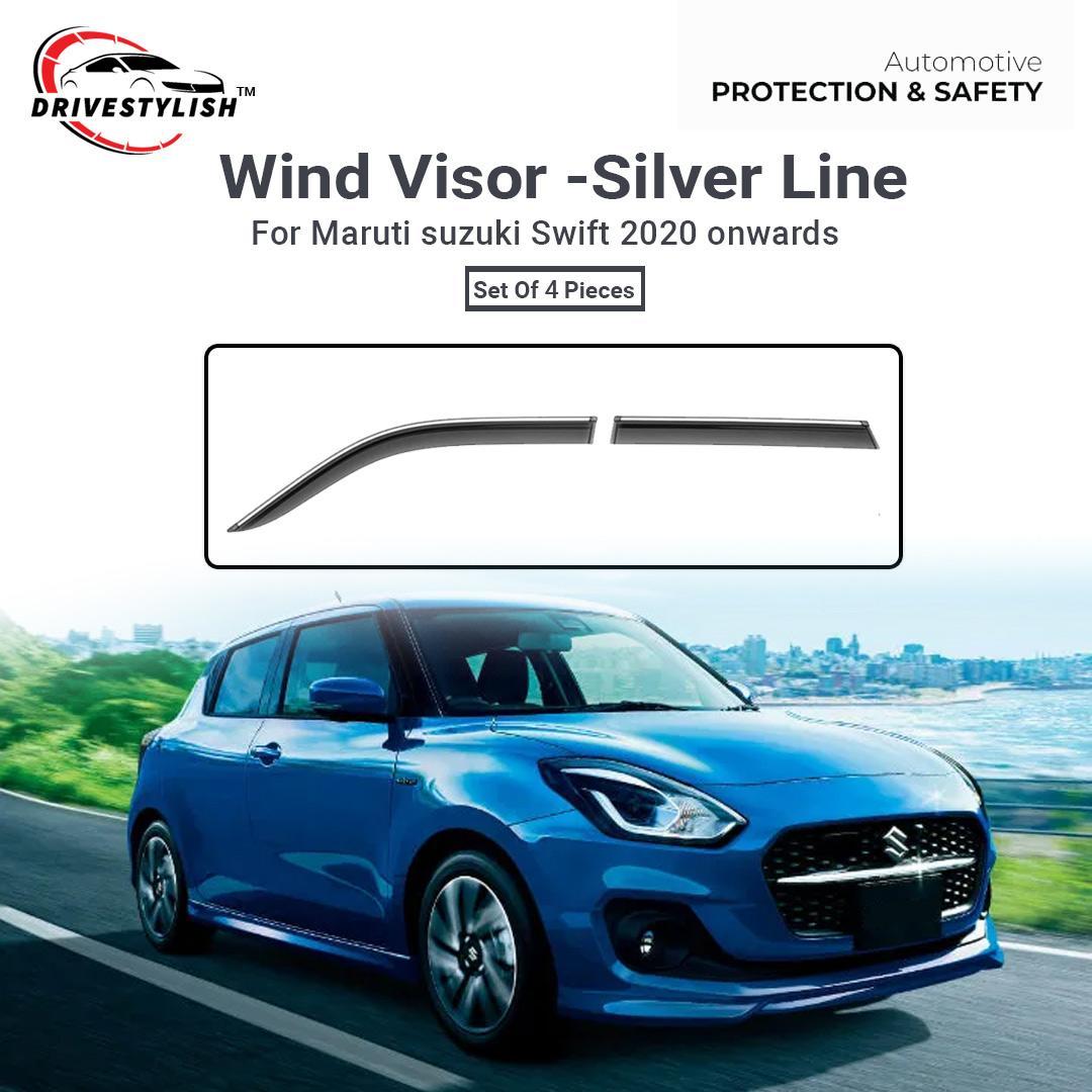 Maruti Suzuki Swift (2020) Window Visor – Silver Line