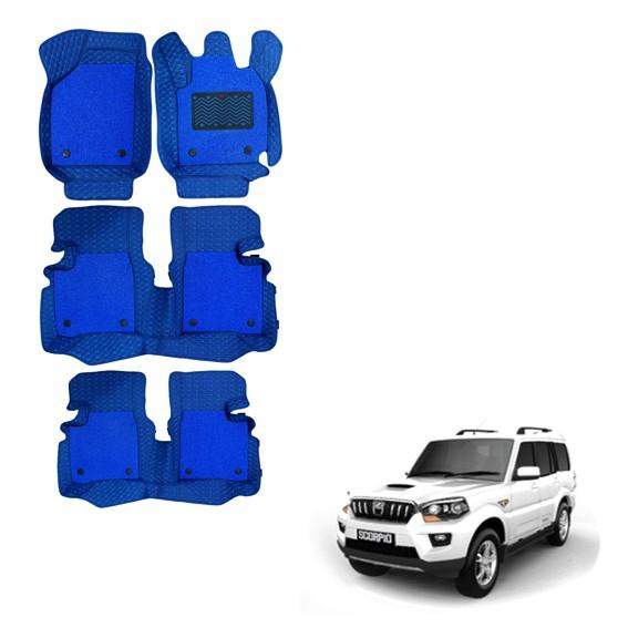 Mahindra Scorpio (2014) Illustrious 7D Foot Mats - Blue Colour