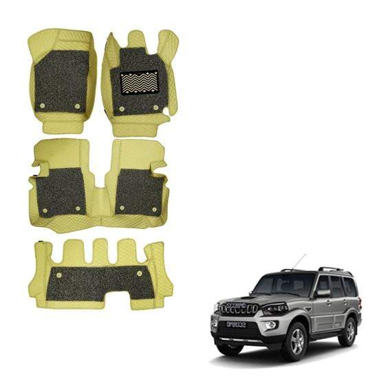 Mahindra Scorpio (2017) Luxury Floor Mats - Beige Colour