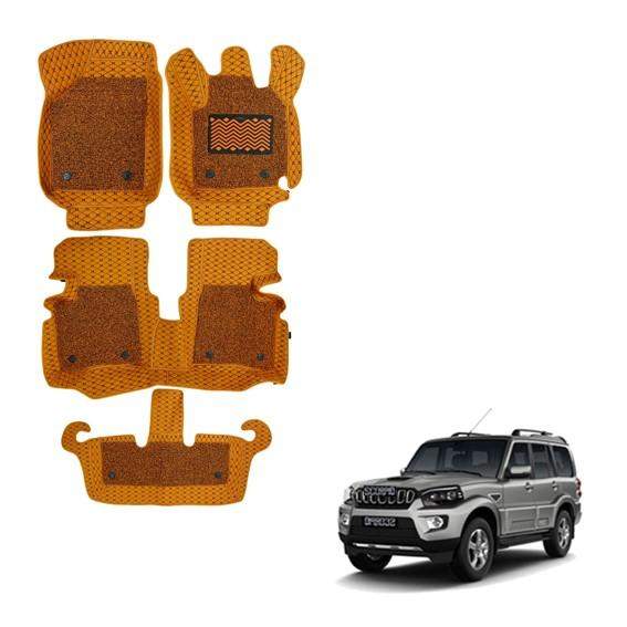 Mahindra Scorpio (2017) Stylish 7D Mat Carpet - Tan Colour