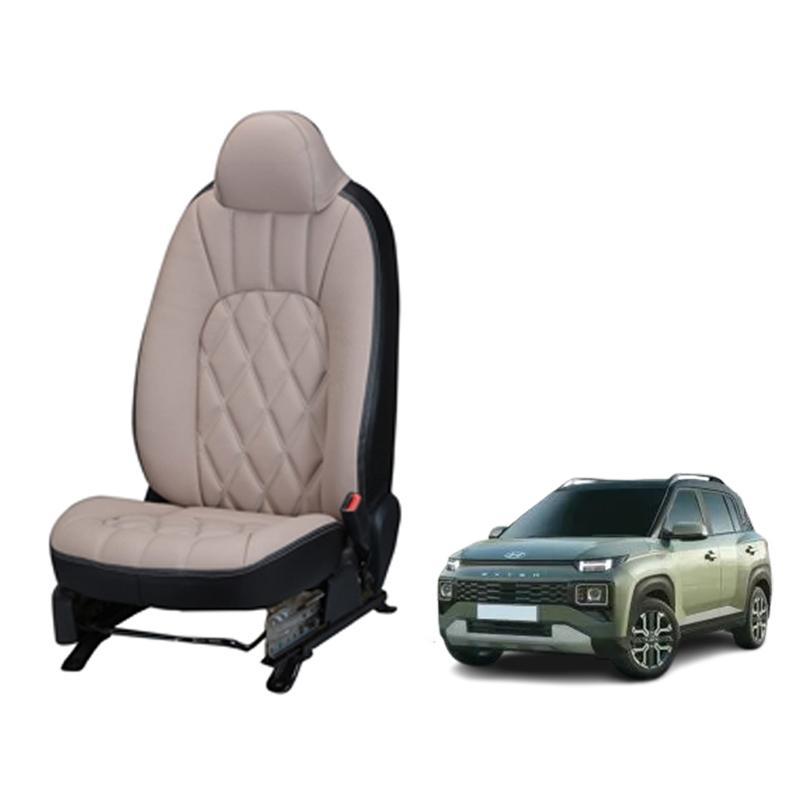 Hyundai Exter Art Leather Seat Cover - Threading Design