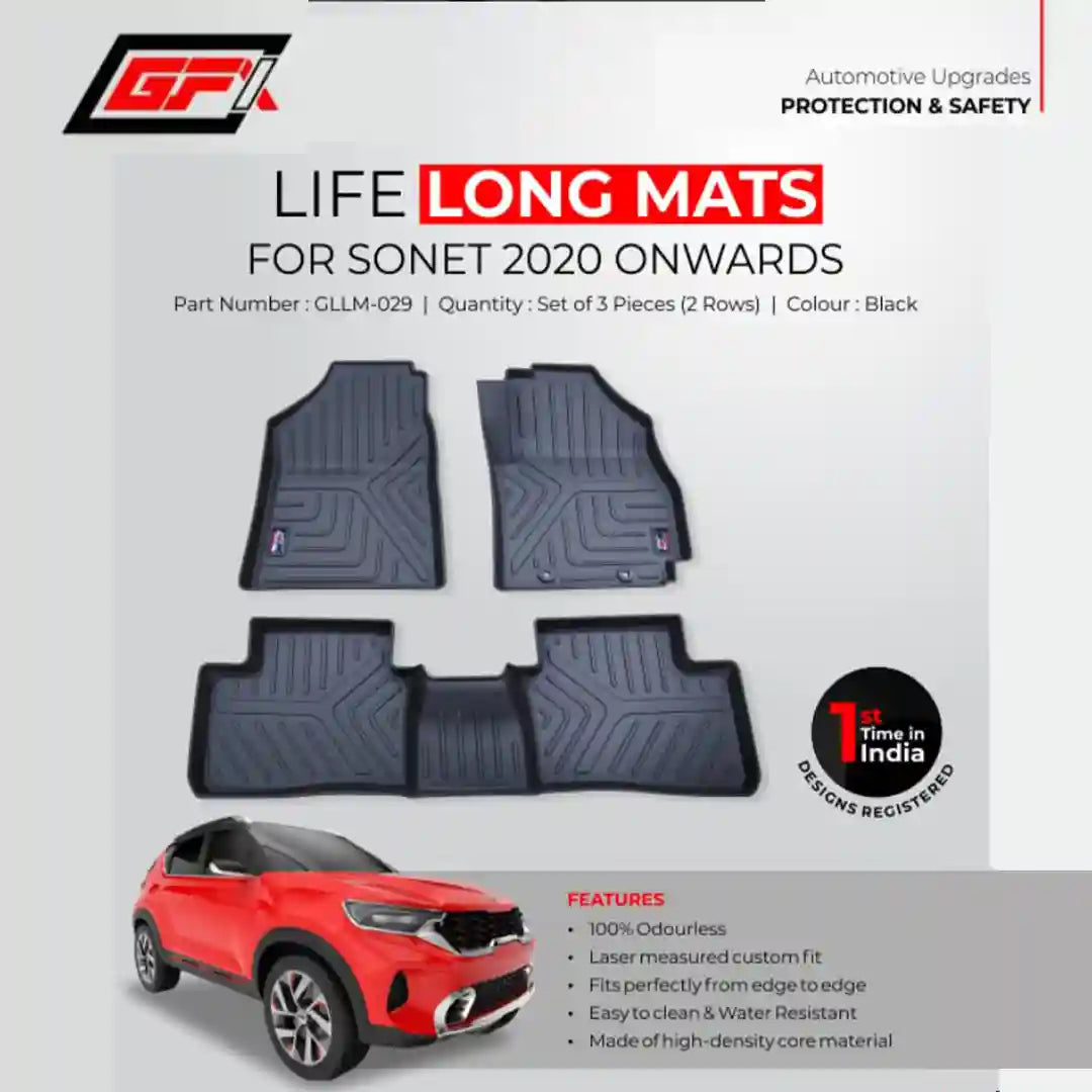 GFX Lifelong floor mats For Sonet 2020 Onwards Set Of 3