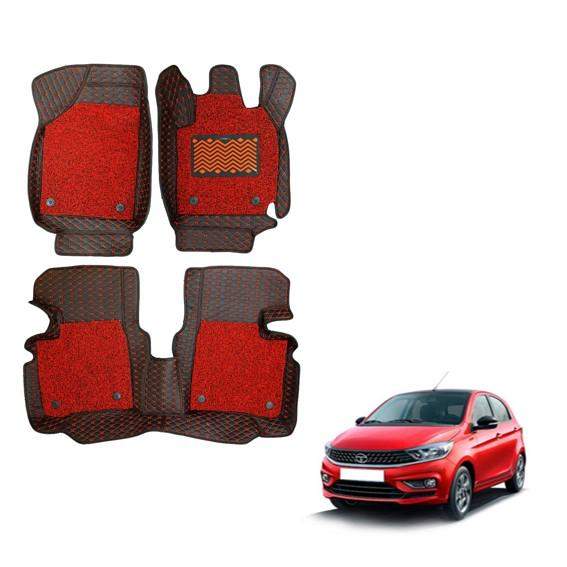 Tata Tiago Luxury 7D Mat Carpet - Red Colour