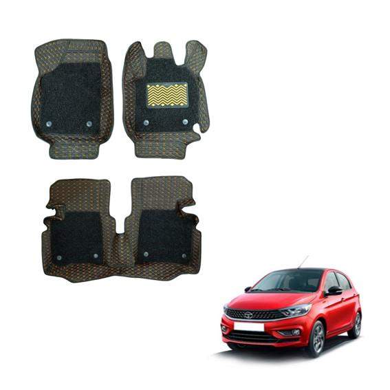 Tata Tiago Lavish Floor Mats - Black/Tan Colour