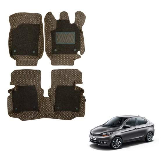 Tata Tigor Superior 7D Boot Mat - Brown Colour