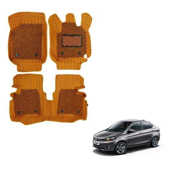 Tata Tigor Premium 7D Mat Carpet - Tan Colour