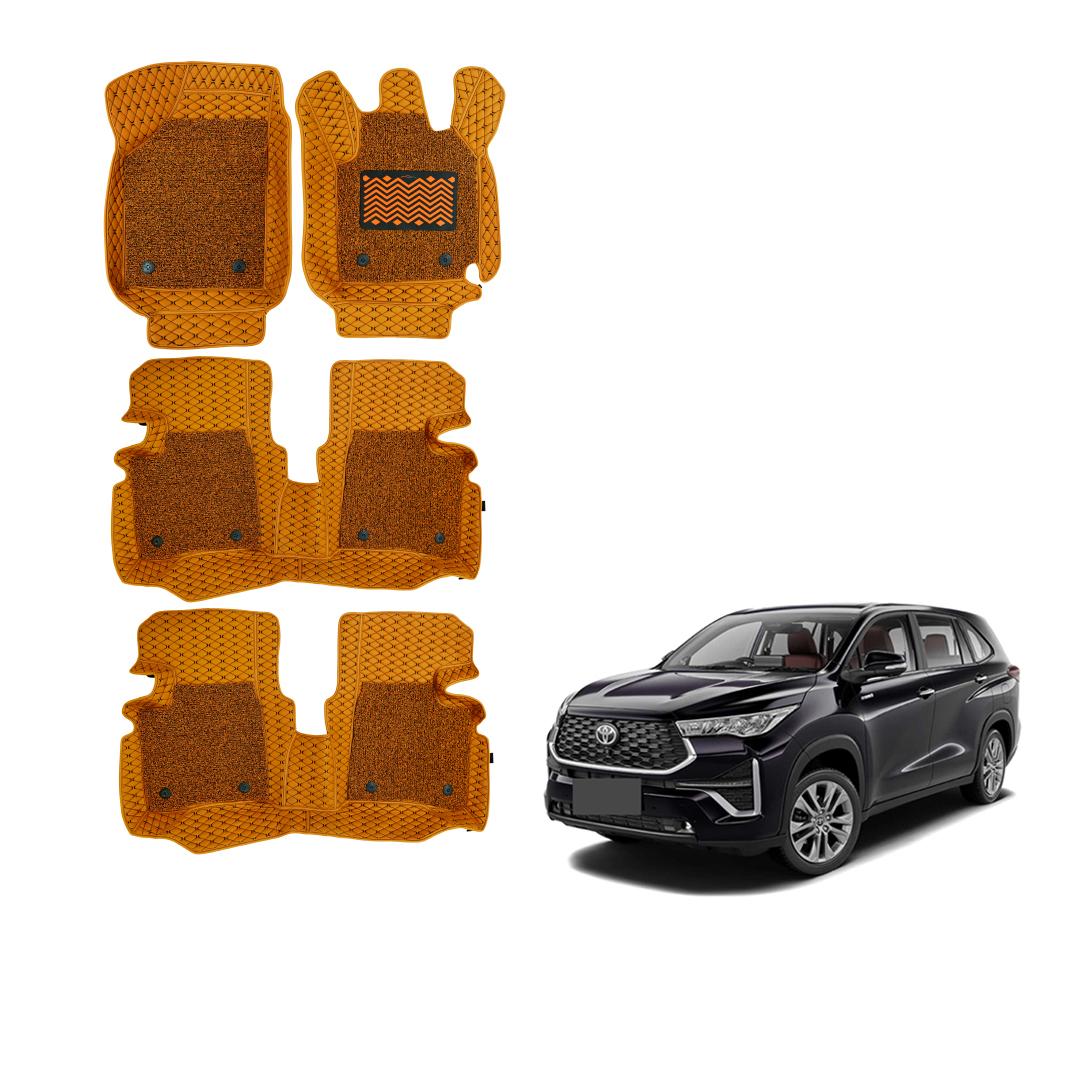 Toyota Innova Hycross Spacious 7D Mat Carpet - Tan Colour