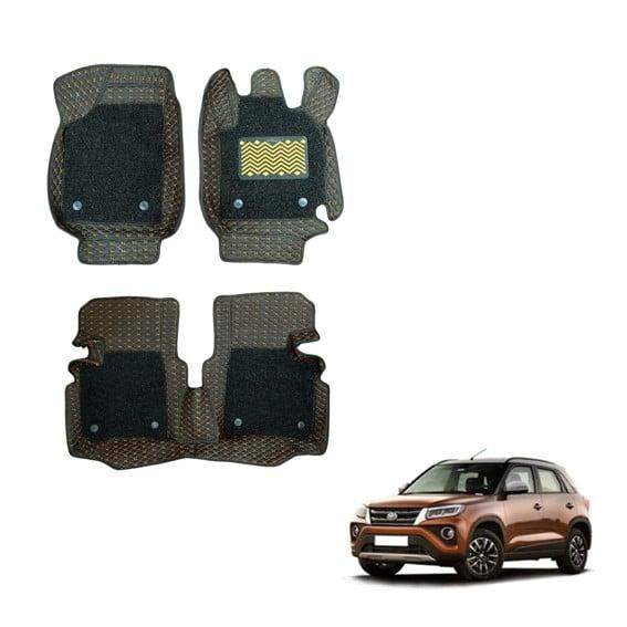 Toyota Urban Cruiser Deluxe 7D Foot Mats - Black/Tan Colour