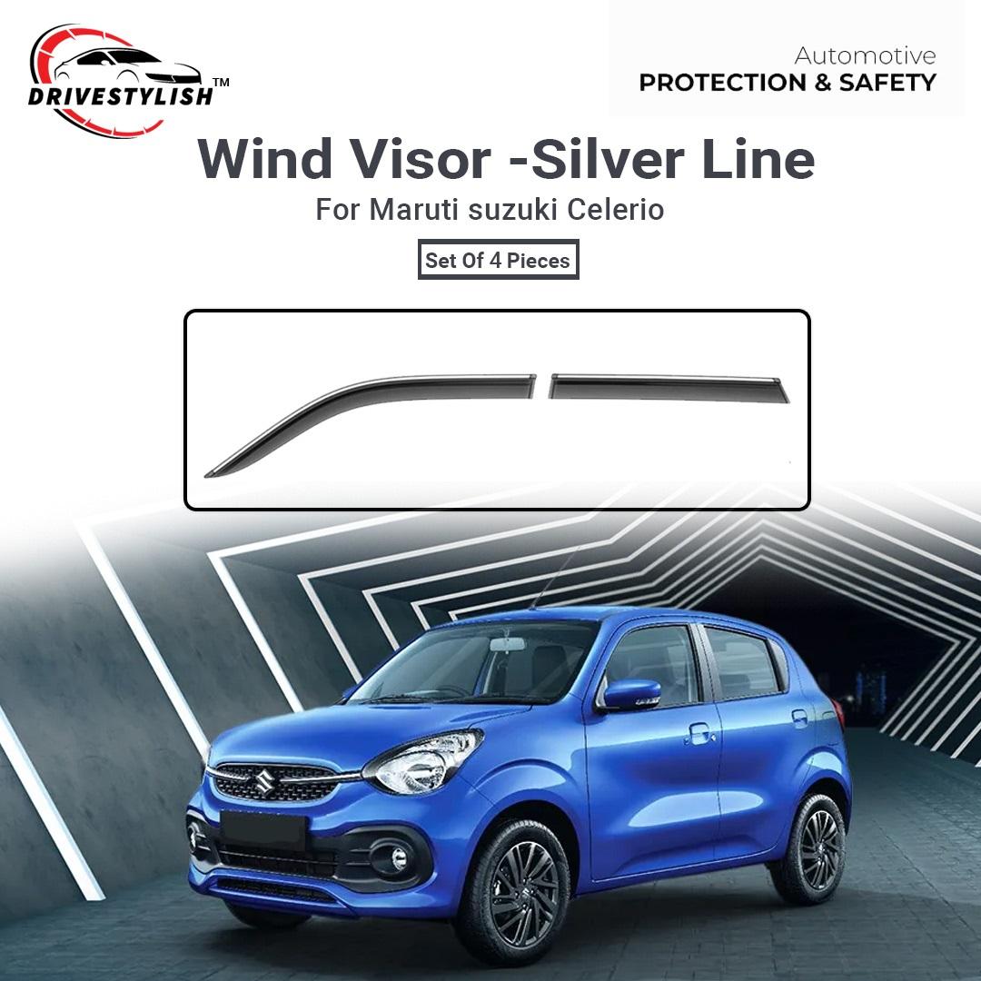 Maruti Suzuki New Celerio Wind Visor – Silver Line