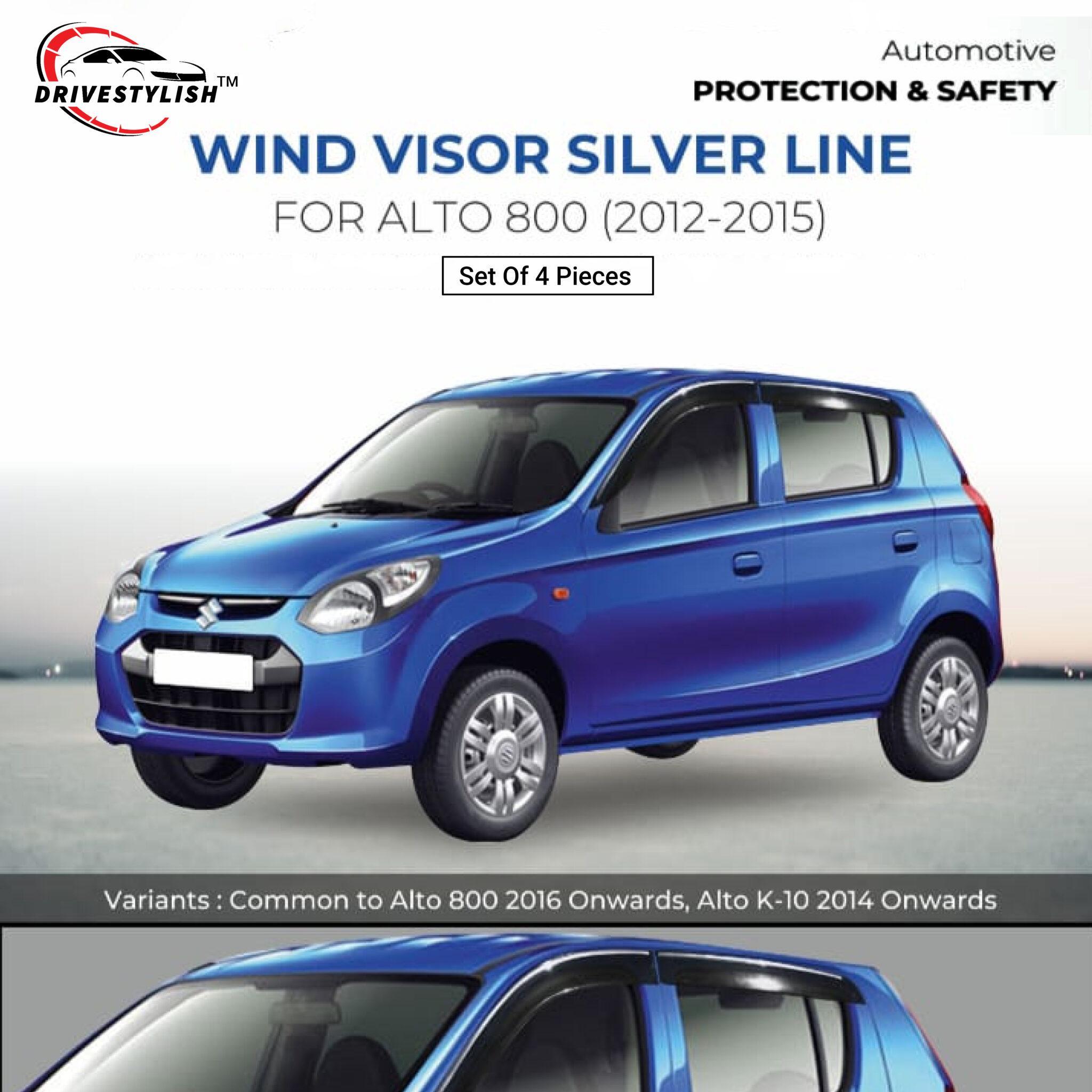 Maruti Suzuki Alto 800 Wind Visor – Silver Line