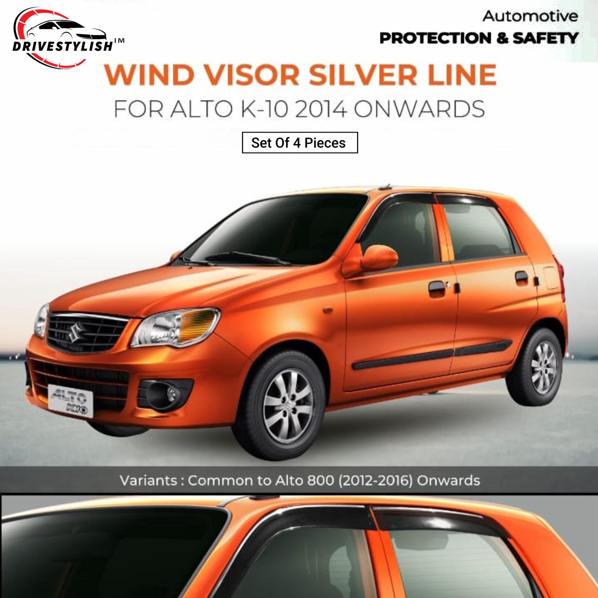 Maruti Suzuki Alto K10 Wind Visor – Silver Line