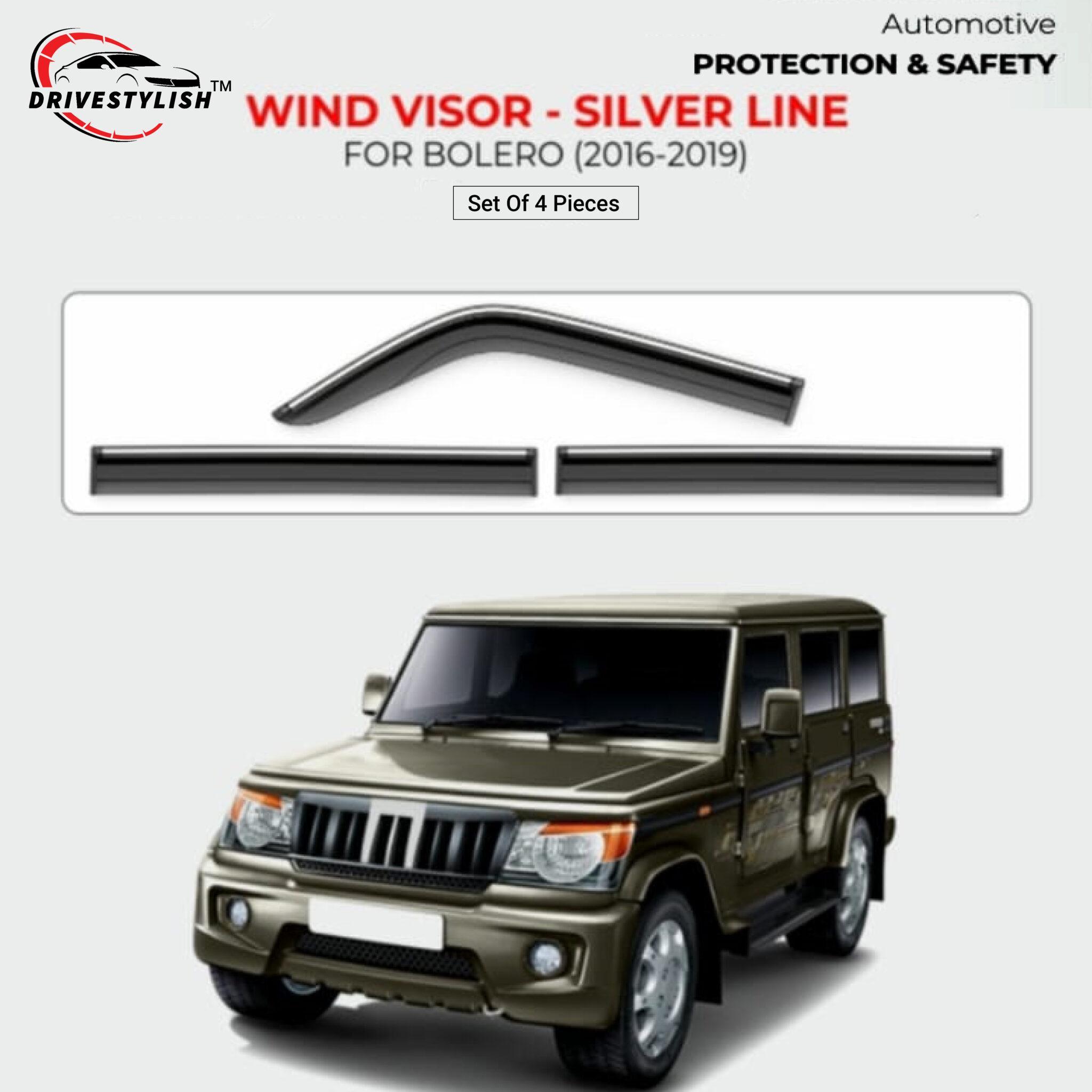 Mahindra Bolero Wind Visor – Chrome Insert