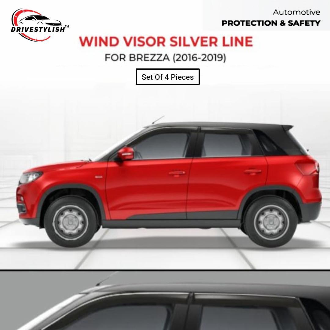 Maruti Suzuki Vitara Brezza Wind Visor – Silver Line