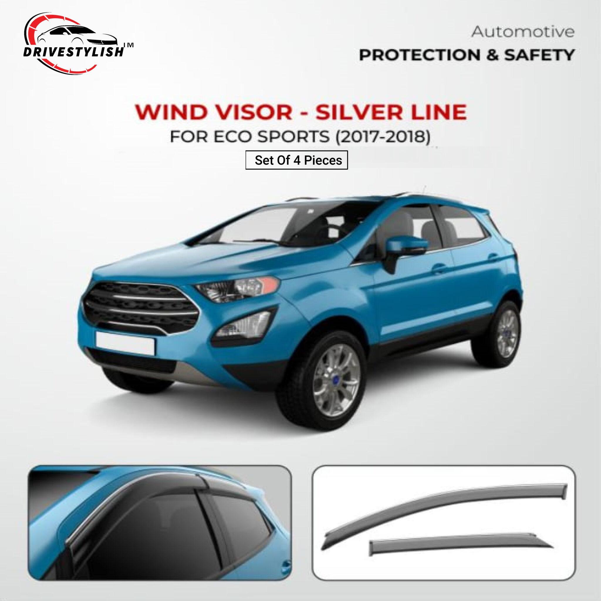 Ford EcoSport (2017) Wind Visor – Silver Line