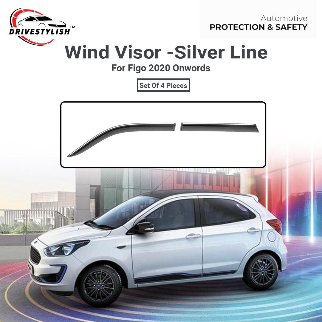 Ford Figo Wind Visor – Silver Line