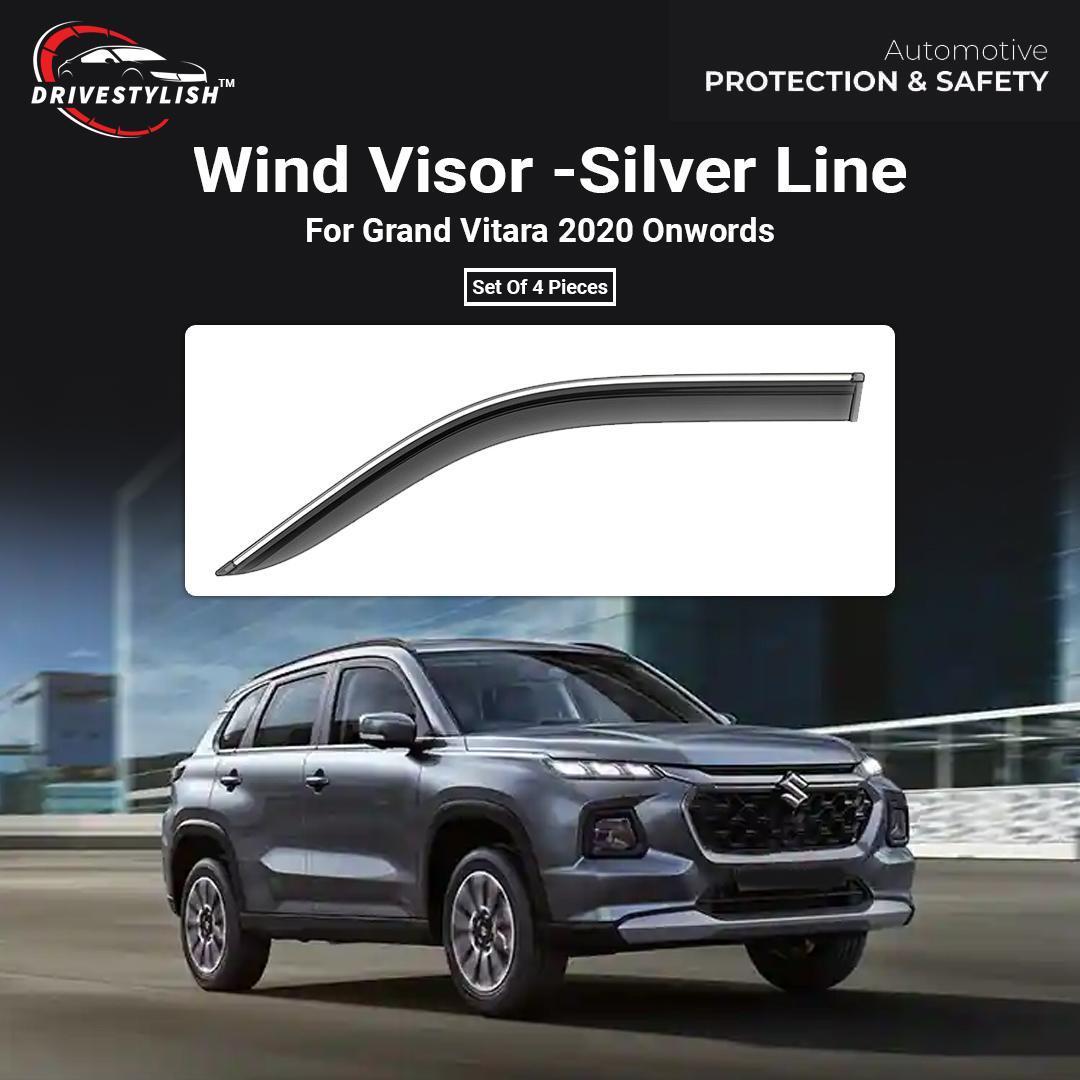 Maruti Suzuki Grand Vitara Wind Visor – Silver Line