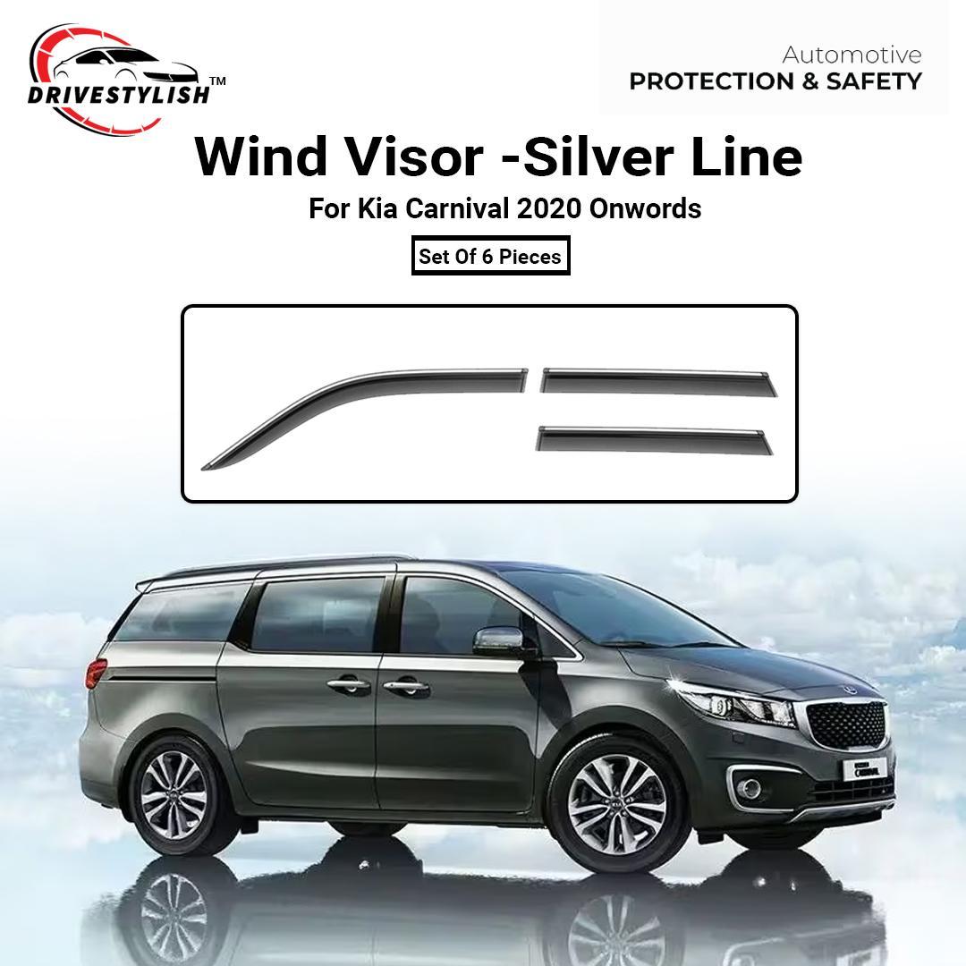 Kia Carnival Wind Visor – Chrome Insert