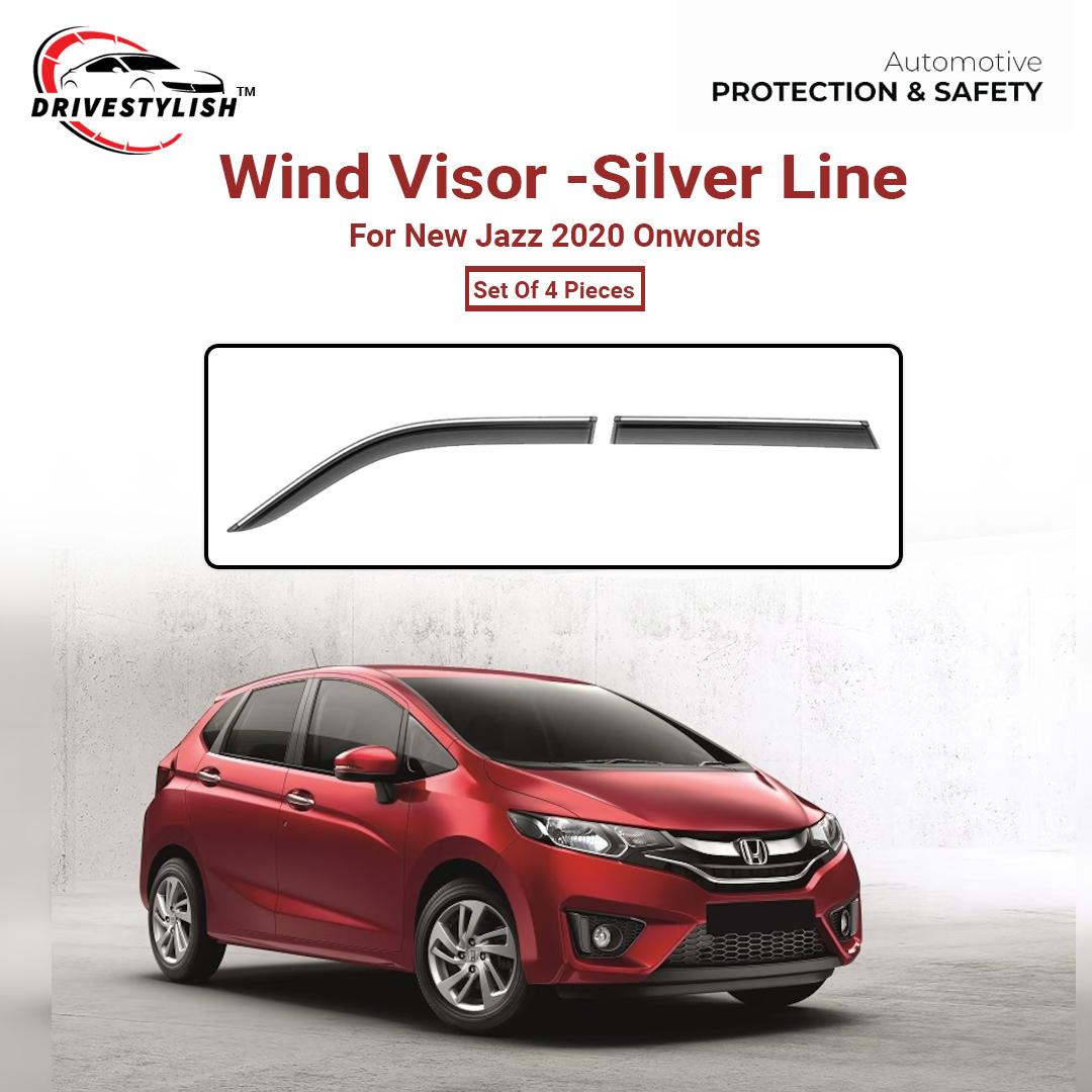 Honda New Jazz Wind Visor – Silver Line