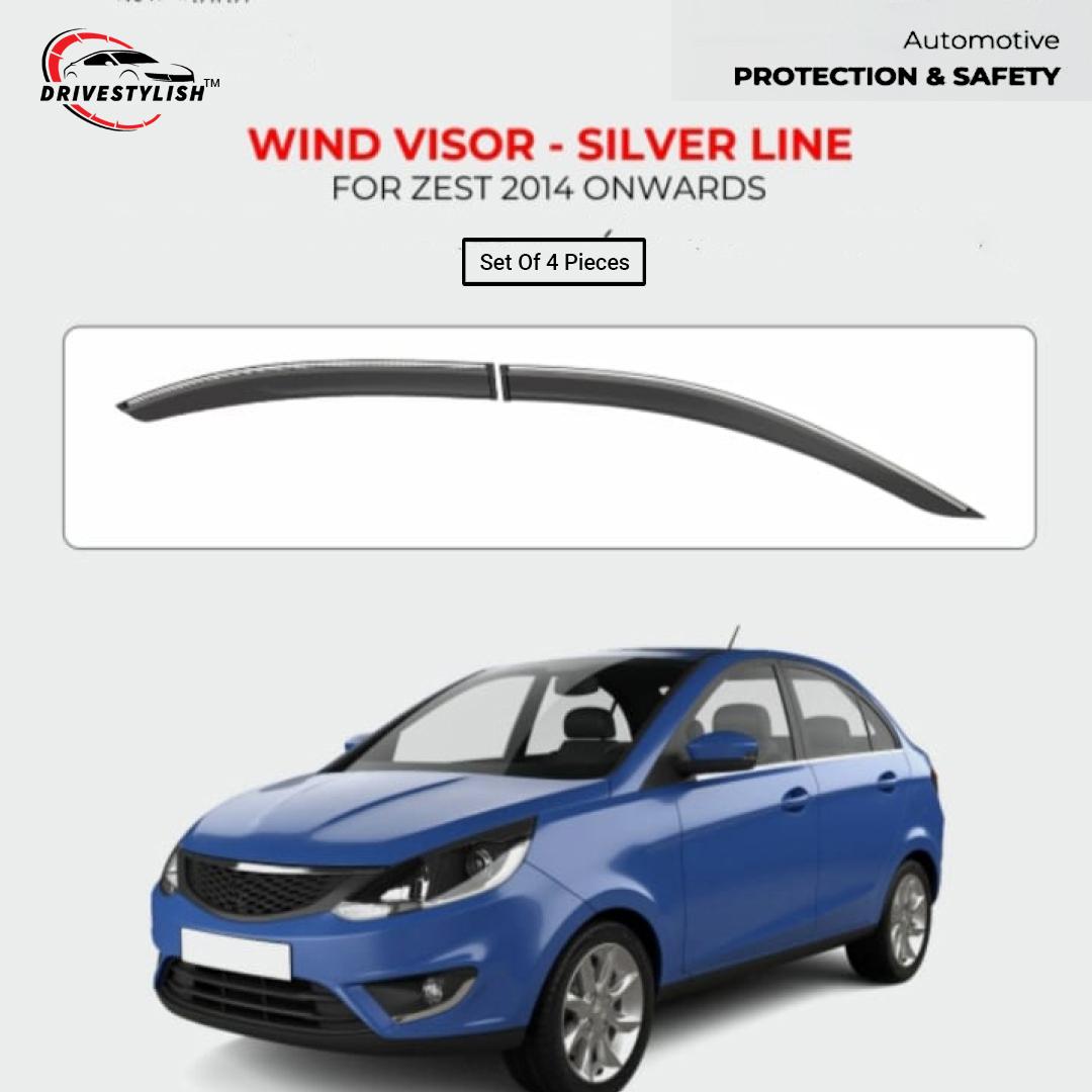 Tata Zest Wind Visor - Silver Line